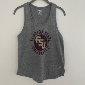 League Florida State University (FSU) Racerback Retro Style Tank Top in Gray